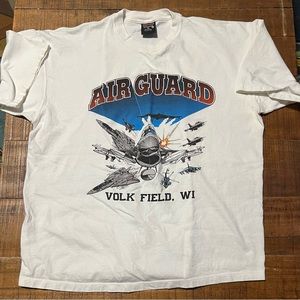 Vintage Air Guard T shirt (XL) 24.5 x 26.5 Soffe Made in USA